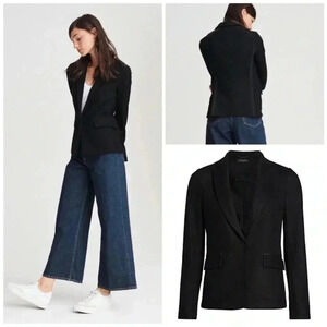 Rag & Bone Lexington Wool Blazer -Black - Size 6